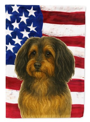 Caroline's Treasures Sable Havanese American Garden Flag WDK6143GF