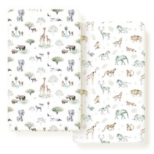 Stretch Ultra Soft Jersey Knit Fitted Crib Sheets Set 2 Pack Fit All Standard...