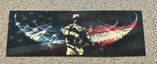 American Soldier US Flag Mancave   Military Metal Sign 20x7 Open Road Signs
