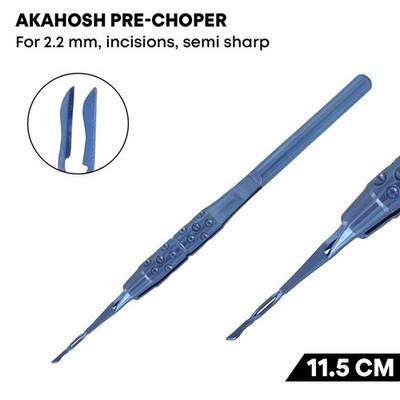 Akahoshi Pre chopper Straight 2.2 mm Semi Sharp Titanium Ophthalmic instruments