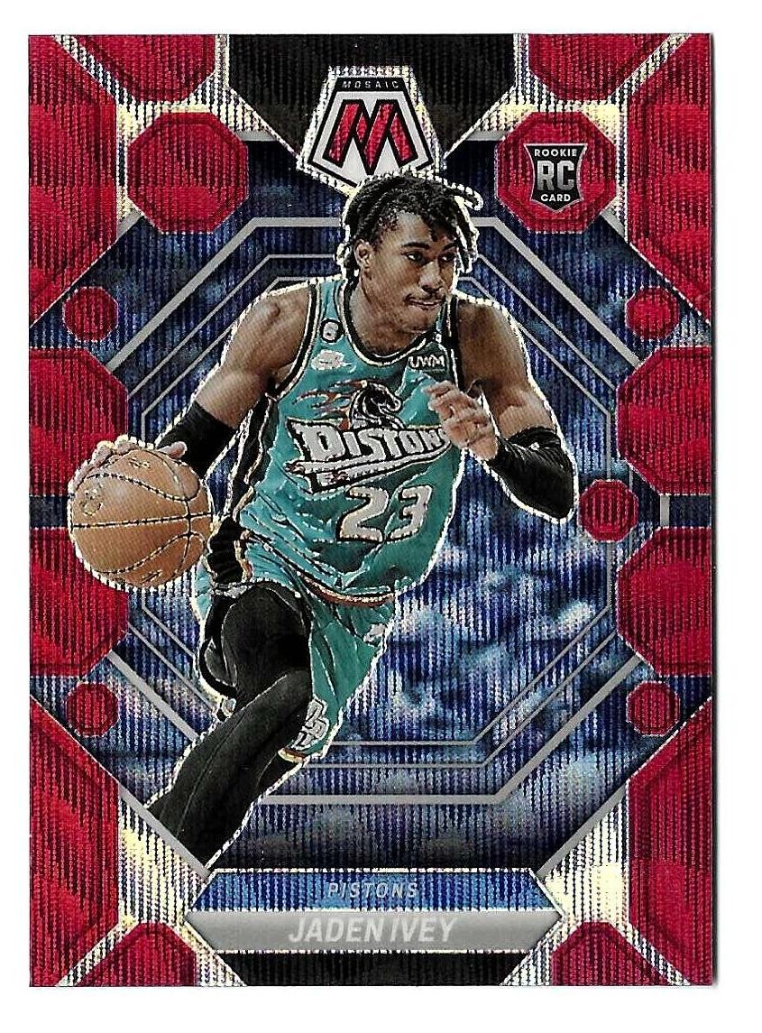 2022-23 Jaden Ivey Panini Mosaic Red Wave Rookie - Detroit Pistons