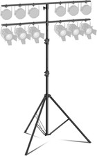 DJ Lights Stand with 2 T Bar, Heavy Duty DJ Stand for 8 Lights, Portable Par Can
