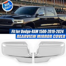 For Dodge Ram 1500 2019-2025 2026 Chrome Side Rearview Mirror Cover Cap Shell
