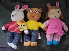 Arthur and Friends 9" Plush Arthur D.W. Read Buster Baxter Lot Of 3