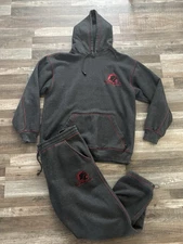 Vintage Y2k Clench Jeans Streetwear Gray Sweatsuit Mens Sz Large