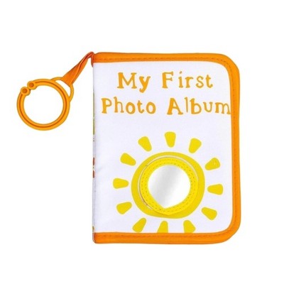 Sun Child s First Year Photo Album with Washable Fabric and Protective Mirror