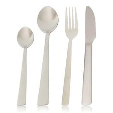 48-Piece Stainless Steel Cutlery Set – Includes 12 Spoons, 12 Forks, 12 Knive...