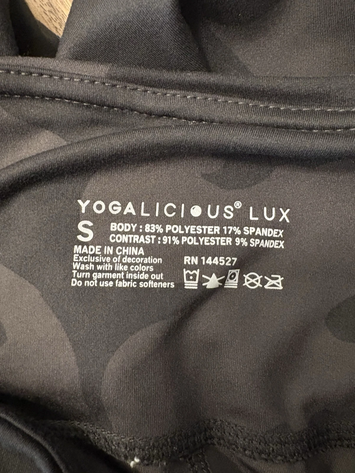 yogalicious lux camouflage euc leggings