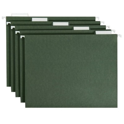 20ct Hanging File Folders Green: Paperboard Core, Organizer, 100 Sheets