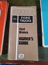 1981 Ford Trucks Owners Guide Bronco Manual 1981 Ford Trucks Owners Guide Bronco Manual