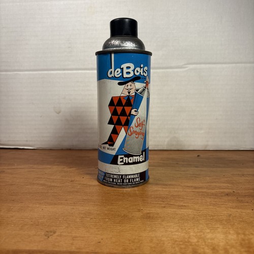 RARE VTG De Bois Spray Paint Can 1960’s ? , Self Spraying Enamel , Artist Logo