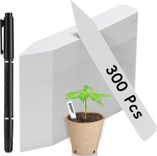300 Pack Plant Labels, 4 Inch Potted Plant Name Tags Plastic, Seedlings Seed Mar