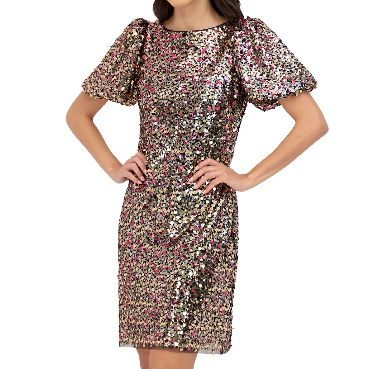 slim fit dress slacks Jamaica Sequin Mini Skirt  Maggy London