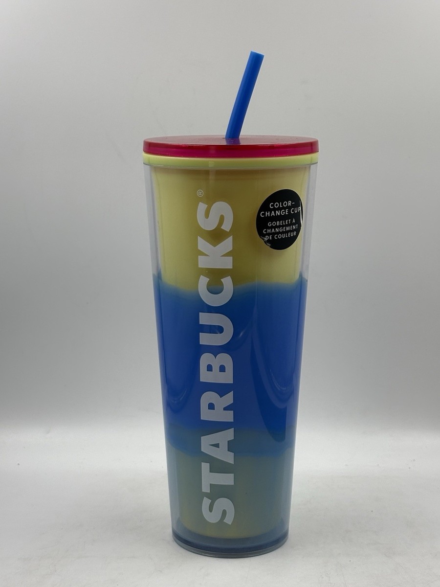 Starbucks 2023 Spring NO Straw Blue Wave Color Changing Tumbler 24oz Cup |  eBay