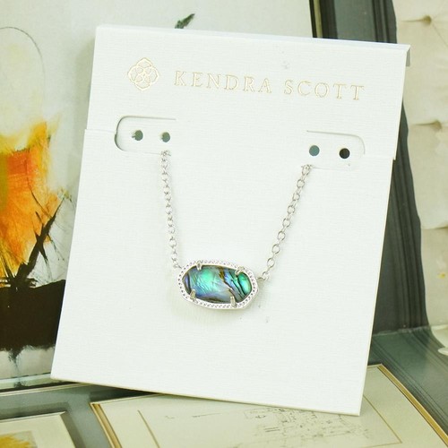 Neu mit Etikett Kendra Scott Elisa Abalone kurze Muschelhalskette silberfarben - Bild 4 von 7