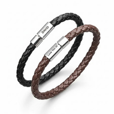 Personalised Men's Bracelet Retro Braided – Trendy Gift for Friends & Boyfriends
