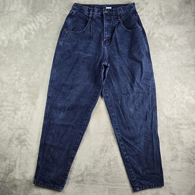 Vintage Brittania Jeans Womens 12 Petite Blue Denim Cotton Dark Wash Baggy Y2K