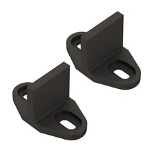 Black Aluminum Floor Guide for Sliding Barn Door Hardware Set of 2, T Shape G...