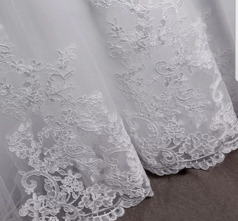 UK White Long Sleeve Lace A-line Muslim Wedding Dress Ball Gown Size 10 size - Image 4 of 4