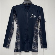 Rip Curl Island long sleeve Zip Rash Guard, Large