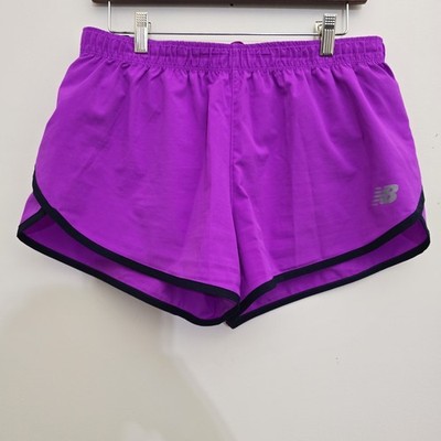 NEW BALANCE size Medium Running Athletic Shorts Lined Purple