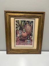 Framed, matted, signed and numbered print "WannaPlay" by Randal Spangler 13.5"x1