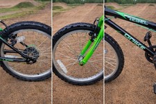 Kids 20-inch Gear Bike with Green and Black Highlights Ideal for Outdoor Use