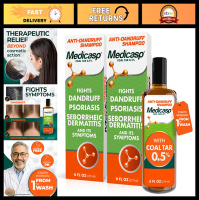 Anti-Dandruff Shampoo 2-Pack - Treats Psoriasis, Dry Scalp & Flakes, 6 fl oz