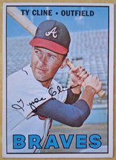 1967 Topps High Number #591 - Ty Cline - Atlanta Braves - (EX)