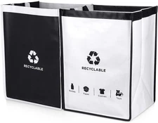 Recycling Bin, Separate Recycle Waste Bin Bags for Kitchen Home - Waste Trash So