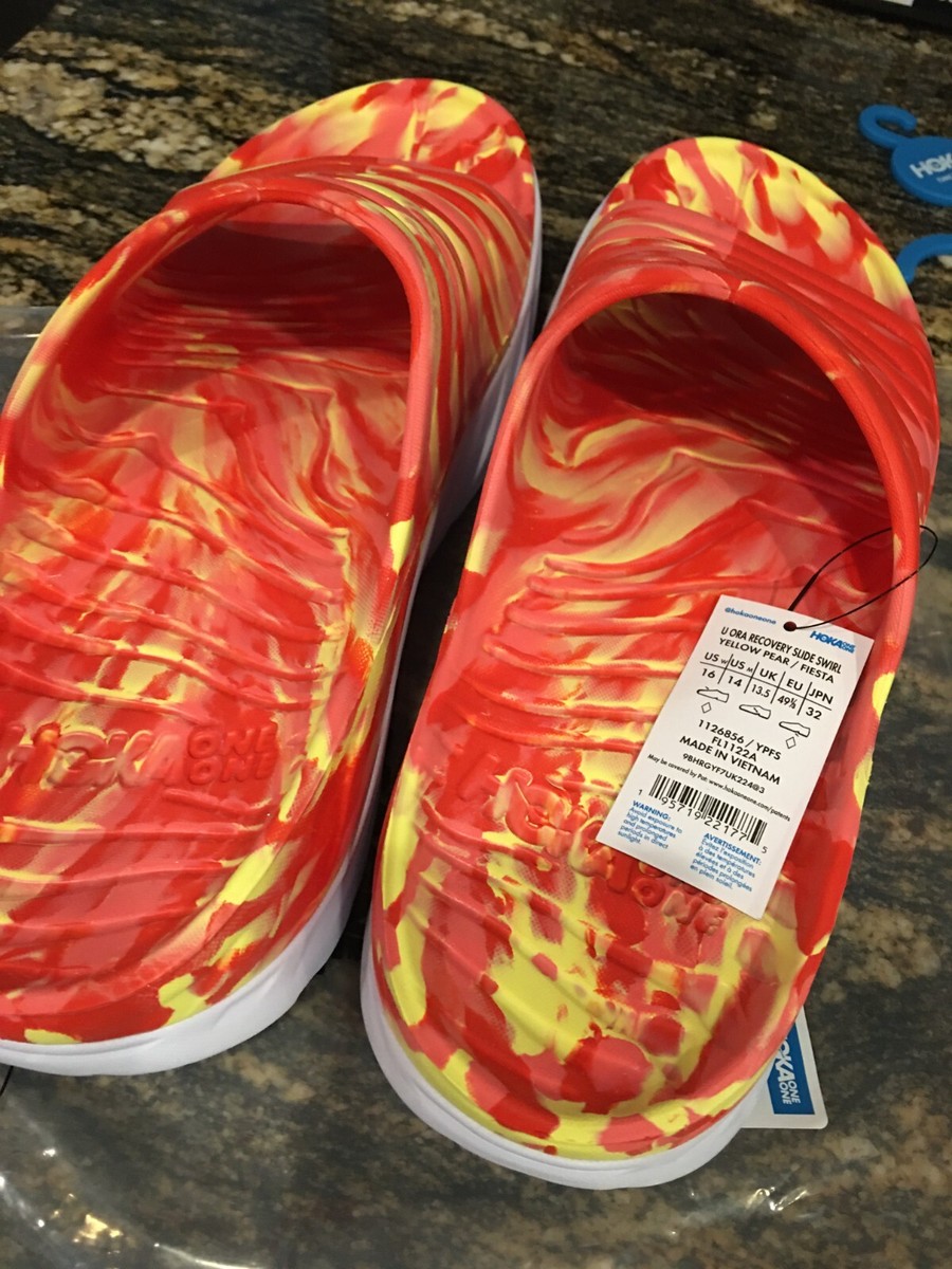 NEW Hoka Ora Recovery Slide Swirl Sandals Mens 14 shoes | eBay display picture 1