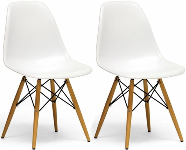 Marco Cromado Sillas de comedor moderna de mediados de siglo