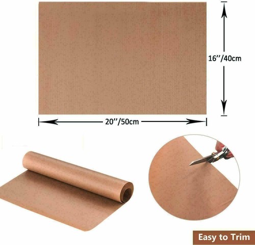 3x Lámina de horneado permanente Papel de hornear de teflón Lámina de separación para hornear 40x50 cm 220C - Imagen 2 de 12