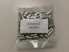 100 pcs 10 Gauge Wire Ferrule Amplifier Power Tin Copper non insulated 12mm long