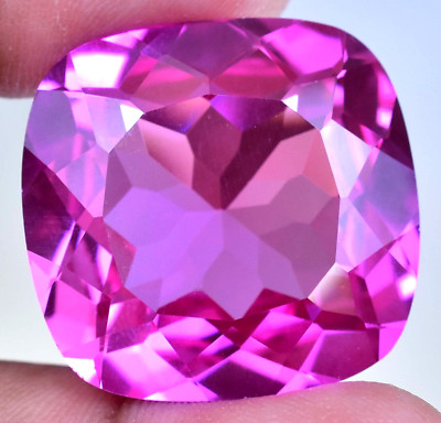 Flawless 69.30 Ct Natural Mogok Pink Ruby Cushion Cut Certified Loose Gemstone