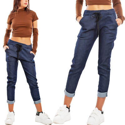 TOOCOOL MS-3378 Casual Baggy Denim Hose Revers Taillenschnürer