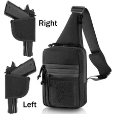 Tactical Concealed Carry Gun Bag Handgun Holster Shoulder Chest Pouch Left Right