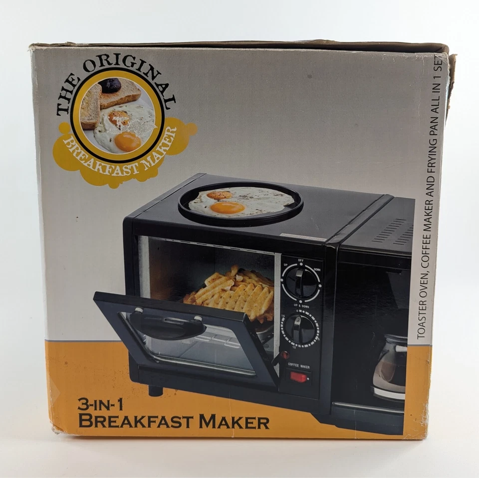 The Original Breakfast Maker 3 en 1 - Horno tostador, cafetera y sartén NUEVO Foto 2 de 4