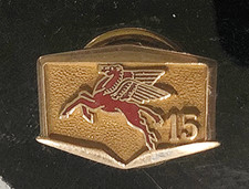 VTG 10K Employee Service Pin: SOCONY-VACCUM OIL; 15 Yrs; 1.75 Grams; MOBIL OIL