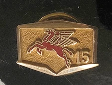 VTG 10K Employee Service Pin: SOCONY-VACCUM OIL; 15 Yrs; 1.75 Grams; MOBIL OIL