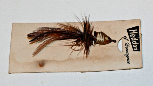 Vintage Heddon Wilder Dilg Spook in Brown Shore Finish on Card
