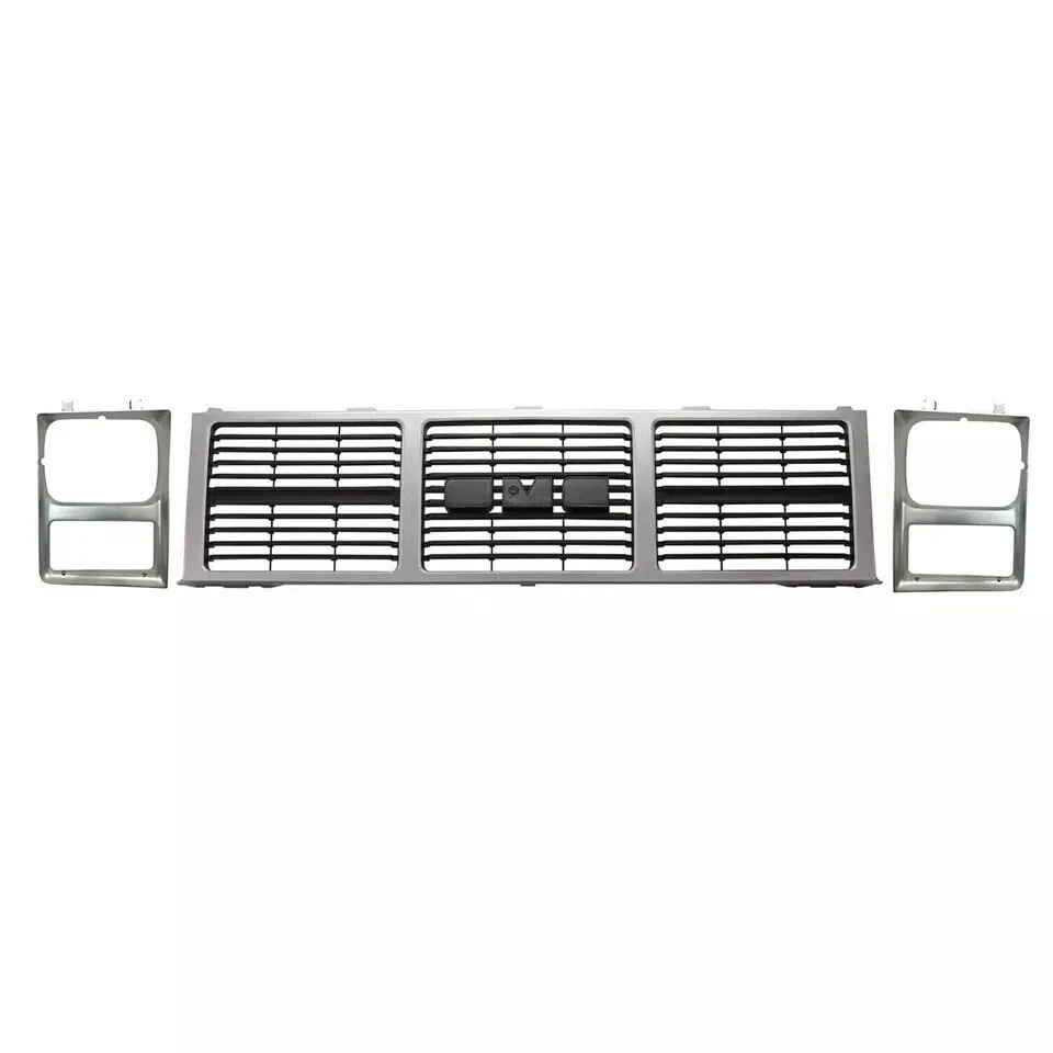 New Front Grille + Head Light Door / Bezel Fits 1985-1988 GMC C1500 PICKUP JIMMY Foto 2 de 4