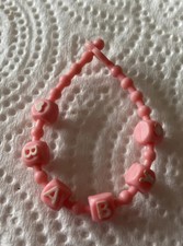 Vintage My Little Pony Baby Cotton Candy G1 Pink White Dots Symbol Necklace Yr 3