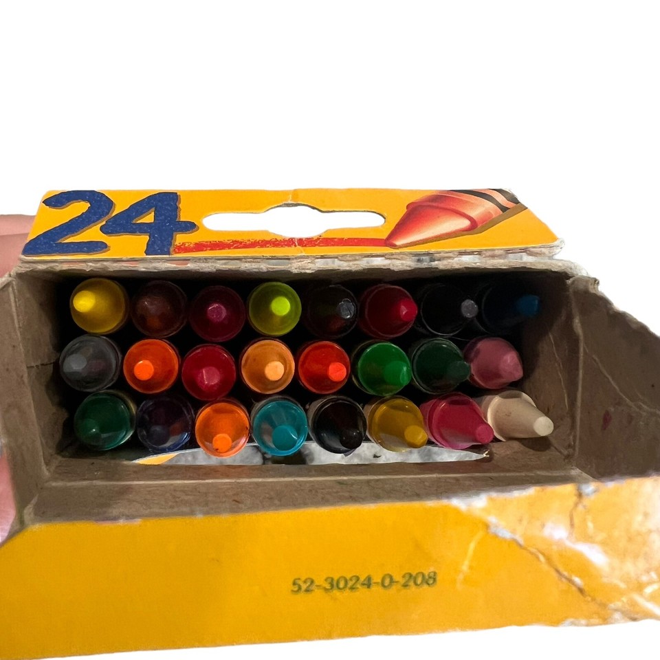 Vintage Binney & Smith 1997 Crayola Crayons Box of 24 Made In The USA