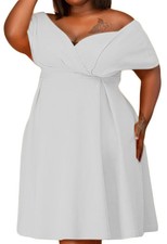 Plus Size Off Shoulder Dress for Women Cocktail Dress Bodycon Dress Midi Dress