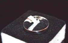 Men's 10KT White Gold 4mm Plain Wedding Band Ring Size 9