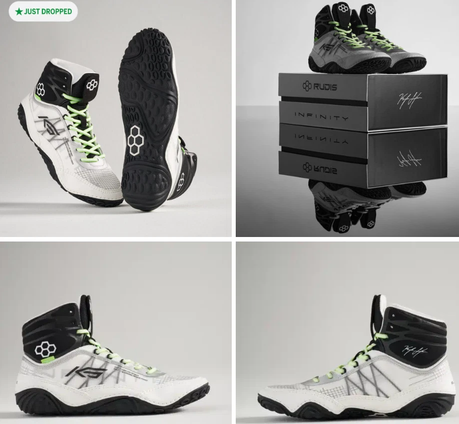 KS Infinity Adult Wrestling Shoes Yang White/Lime RUDIS, 44 OFF