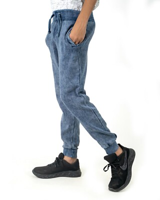 Kids Unisex Bleach Effect Acid Wash Jogging Pants Tracksuit Bottoms  Trousers UK