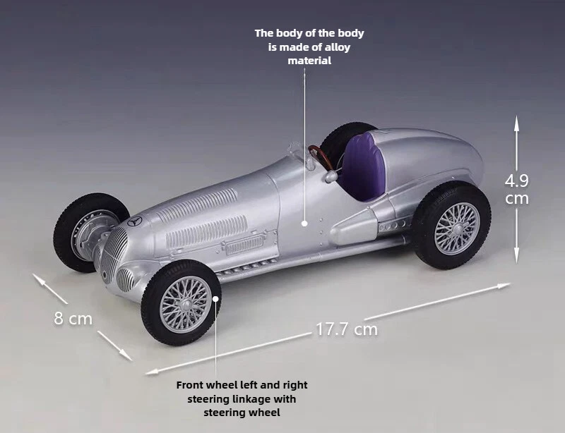 Масштаб 1:24 1937 Mercedes-Ben ZW125 металлический автомобиль модель игрушки украшения подарок идея - Изображение 2 из 4