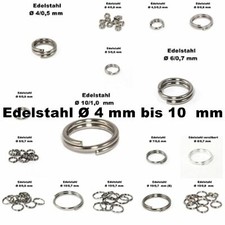 Schlüsselringe klein,  Edelstahl, Biegeringe...